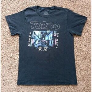 Tokyo Japan T-Shirt Boy's XL Black Short Sleeve